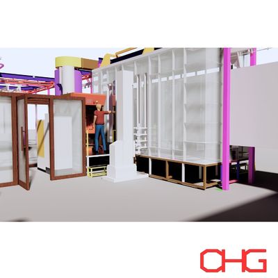 Bon prix Professionnel de la ligne de revêtement automatique de poudre électrostatique de substrat métallique avec équipement de pulvérisation de matériel durable en ligne