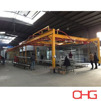 Équipement de revêtement en poudre semi-automatique pour la ligne de production de profilés en aluminium