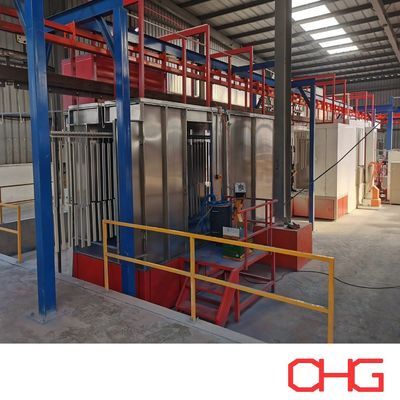 Ligne de production de revêtement en poudre de profilés en aluminium personnalisés avec système de convoyeur automatique et type de méthode