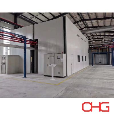 Ligne de revêtement en poudre pour profilés en aluminium Système de convoyeur aérien Conception personnalisable Adapté à différentes tailles et formes