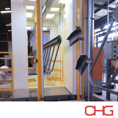 Équipement de ligne de production de revêtement en poudre de procédé de fonctionnement en douceur avec cabine de pulvérisation en PVC et système de convoyeur