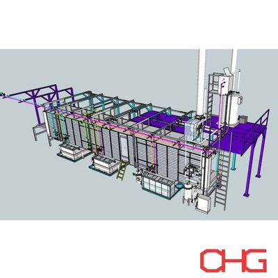 Bon prix Tunnel de pulvérisation de pré-traitement en forme de vanne pour la ligne de production de revêtement en poudre en ligne
