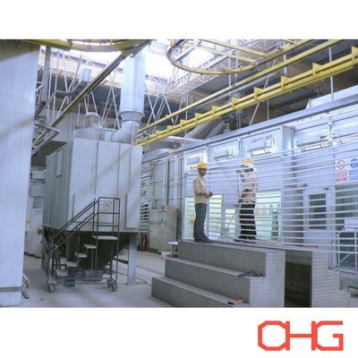 Ligne de production automatique de revêtement en poudre pour les profils en aluminium