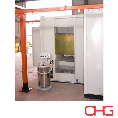 Cabine de revêtement en poudre manuelle avec système de pulvérisation électrostatique pour le revêtement de pièces et composants métalliques personnalisés