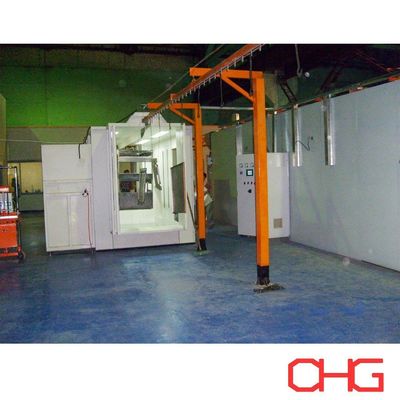Ligne manuelle de revêtement en poudre personnalisée avec cabine de pulvérisation en acier au carbone