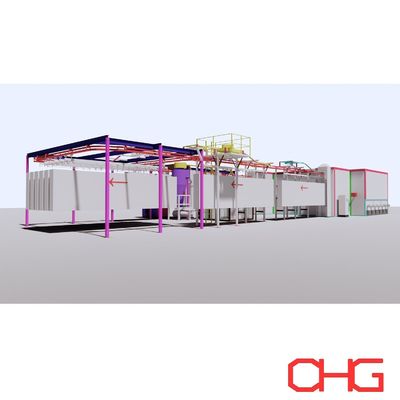 Bon prix Ligne électrostatique automatique de revêtement en poudre sur équipement de pulvérisation de matériel de substrat métallique en ligne