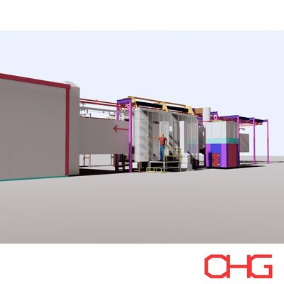 Équipement de pulvérisation de matériel professionnel Ligne de revêtement de poudre électrostatique automatique