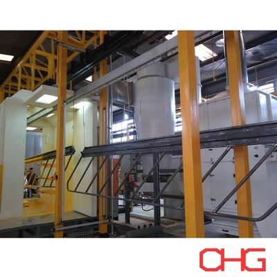 qualité Ligne de production de revêtement en poudre pour pièces métalliques Unité de commande PLC et système de convoyeur usine
