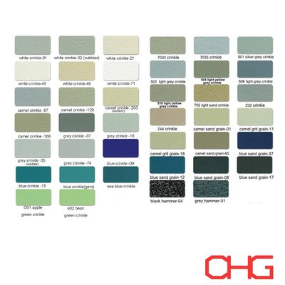 Poudre de revêtement époxy durable et poudre pour revêtement statique par frottement 9-12 m2/kg Couverture 180 ordm C Température normale Durcissement